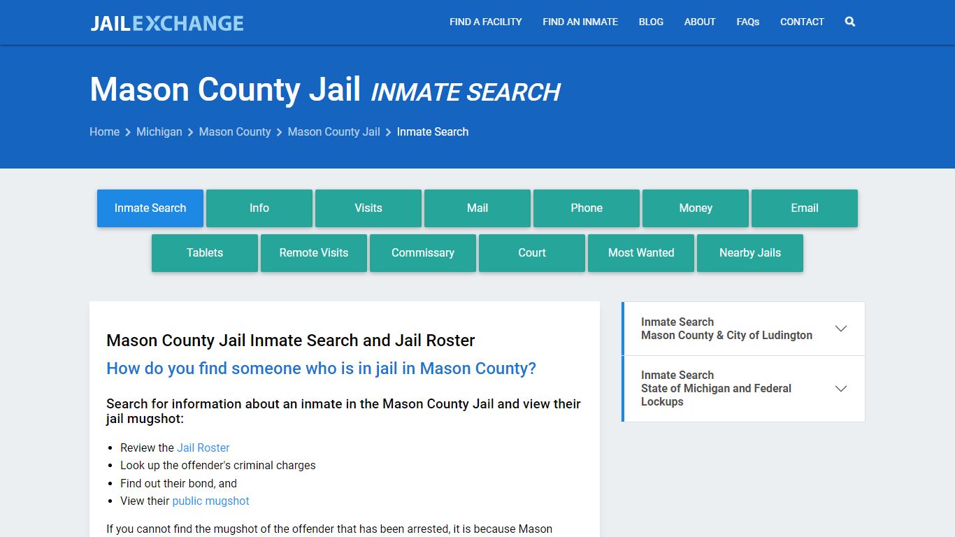 Mason County Inmate Search | Arrests & Mugshots | MI - Jail Exchange